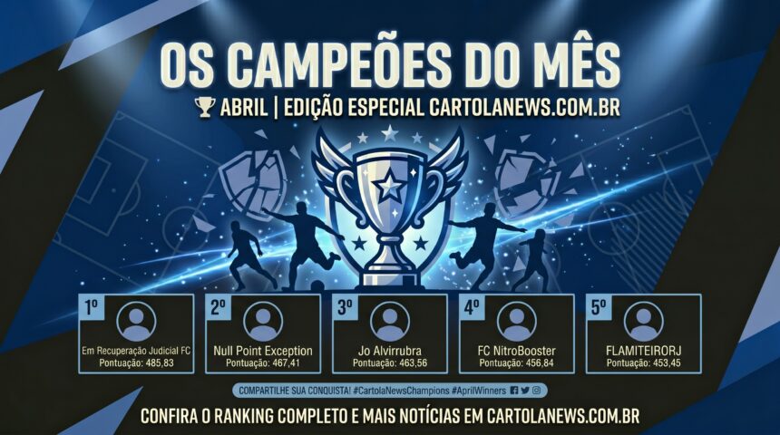 Campeões do Mês de Abril 2026