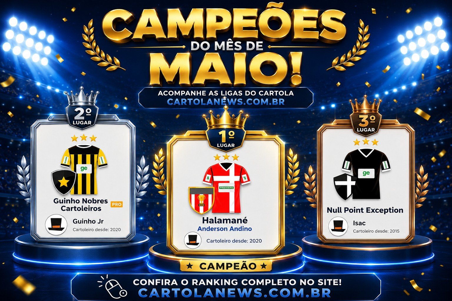 Campeoes-do-mes-de-Maio-2026 Liga CartolaNews