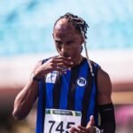 Alison dos Santos durante a disputa dos 400 metros rasos no Troféu Brasil.