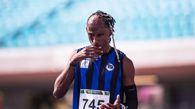 Alison dos Santos durante a disputa dos 400 metros rasos no Troféu Brasil.