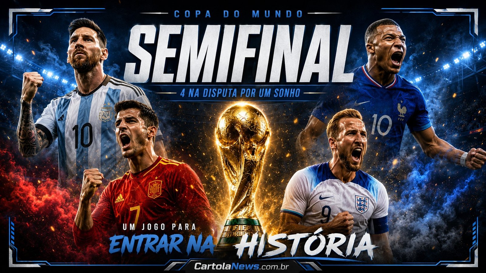 Argentina-Franca-Espanha-e-Inglaterra-levantando-a-taca-da-Copa-do-Mundo Copa do Mundo