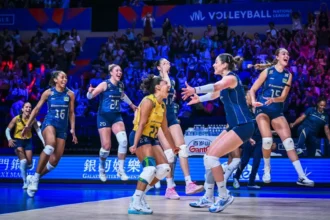 Brasil na final da VNL após vencer a Itália no tie-break.