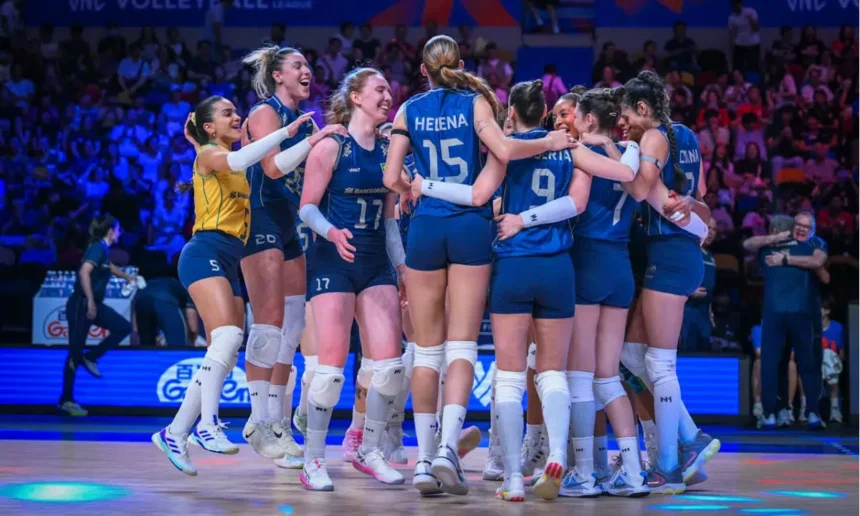 Brasil na semifinal da VNL após vitória contra o Japão.