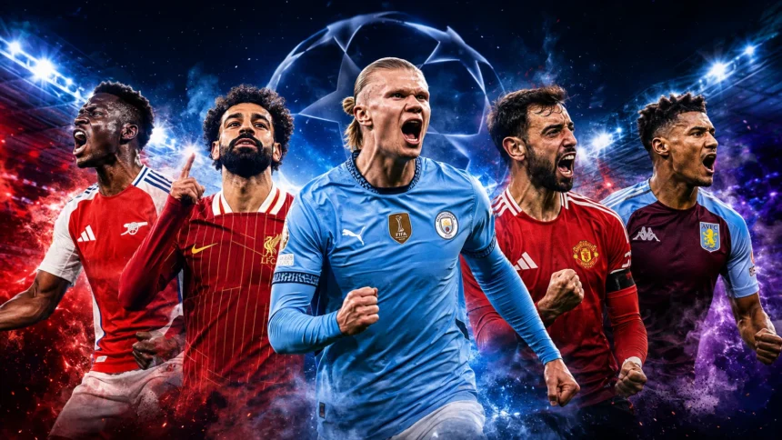 Arsenal, Liverpool, Manchester City, Manchester United e Aston Villa
