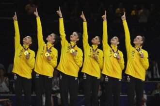 Brasil na ginástica rítmica conquista ouro na série mista do Mundial.