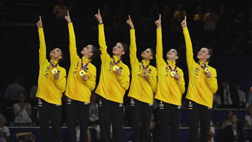 Brasil na ginástica rítmica conquista ouro na série mista do Mundial.