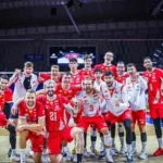 Polônia comemorando o título da VNL 2026