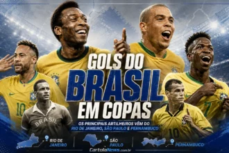 Ronaldo, Pelé, Neymar, Vinícius Júnior, Vavá e Rivaldo
