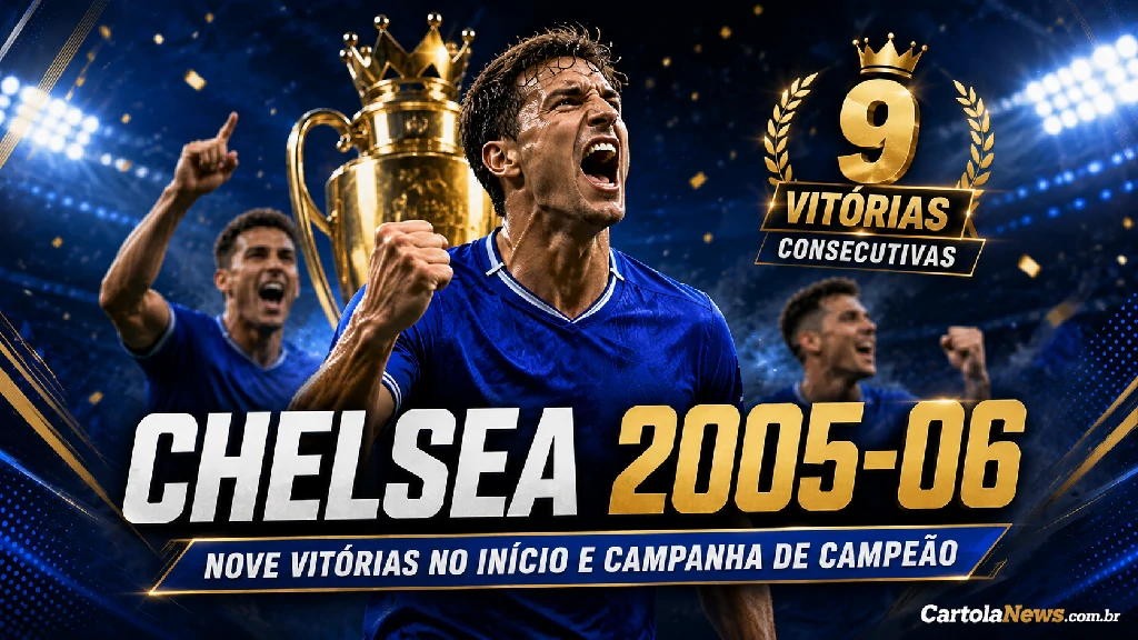 arte-inspirada-no-Chelsea-campeao-da-temporada-2005-06 Chelsea lidera ranking dos melhores inícios de temporada da Premier League