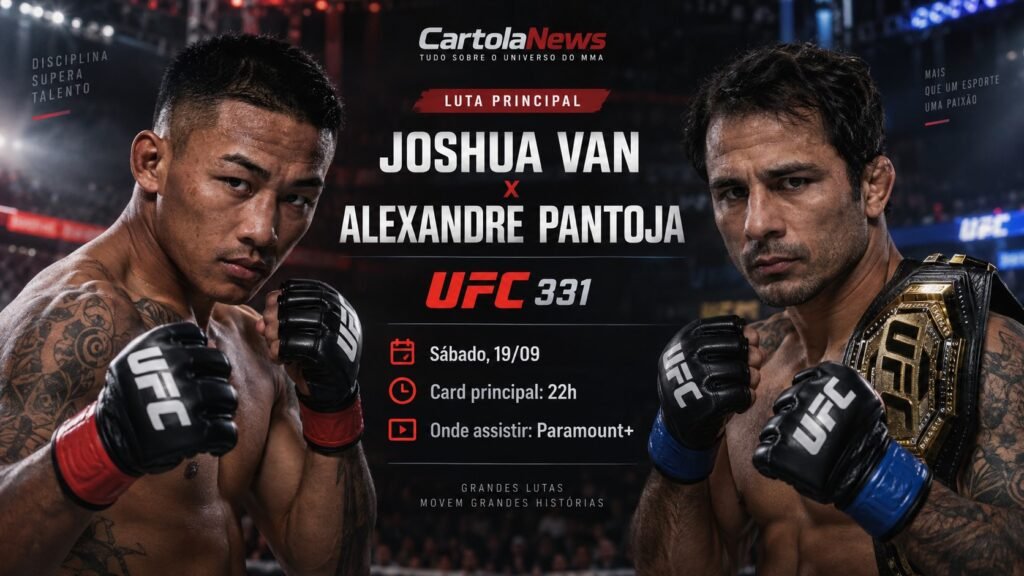 Alexandre Pantoja tenta recuperar o cinturão contra Joshua Van no UFC 331.