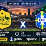 Austrália x Brasil acontece terça-feira às 7h em Brisbane