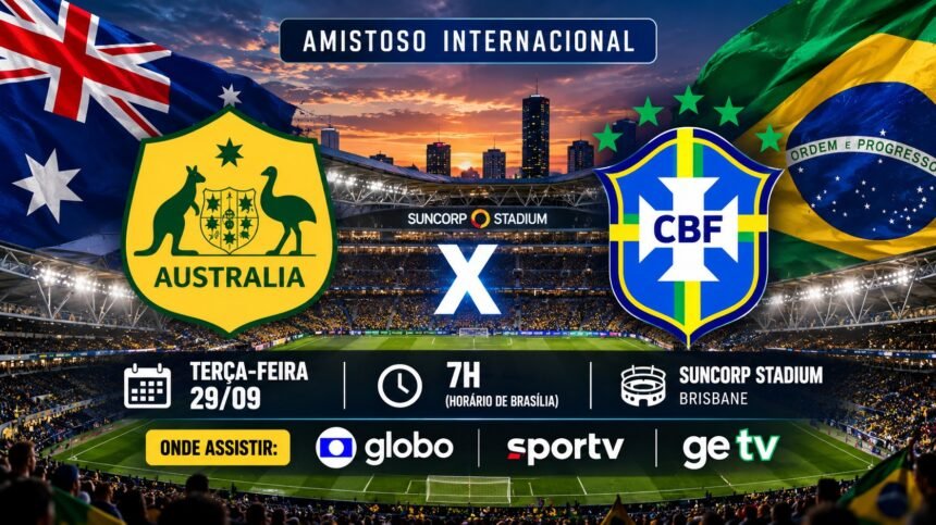 Austrália x Brasil acontece terça-feira às 7h em Brisbane