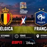 Bélgica x França pela Nations League no Estádio Rei Balduíno.