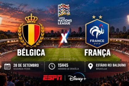 Bélgica x França pela Nations League no Estádio Rei Balduíno.