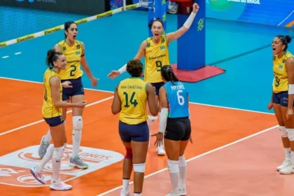 Brasil campeão Sul-Americano de vôlei feminino no Maracanãzinho.