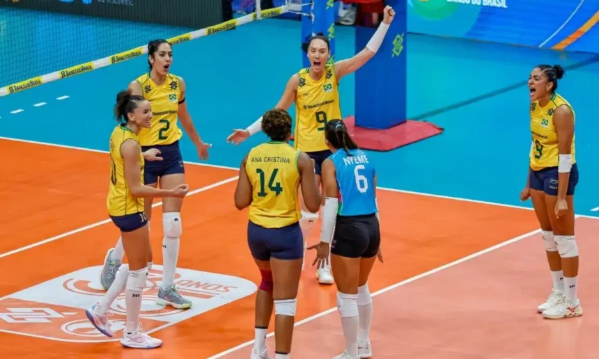 Brasil campeão Sul-Americano de vôlei feminino no Maracanãzinho.