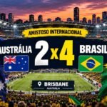 Brasil vence Austrália por 4 a 2 em amistoso em Brisbane.