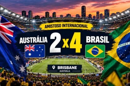 Brasil vence Austrália por 4 a 2 em amistoso em Brisbane.
