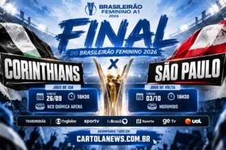 Corinthians x São Paulo na final do Brasileirão Feminino 2026.