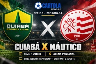 Cuiabá x Náutico pela Série B na Arena Pantanal.