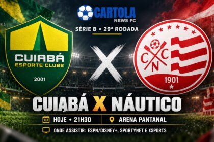 Cuiabá x Náutico pela Série B na Arena Pantanal.