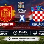 Espanha x Croácia pela Nations League no Ramón Sánchez-Pizjuán.