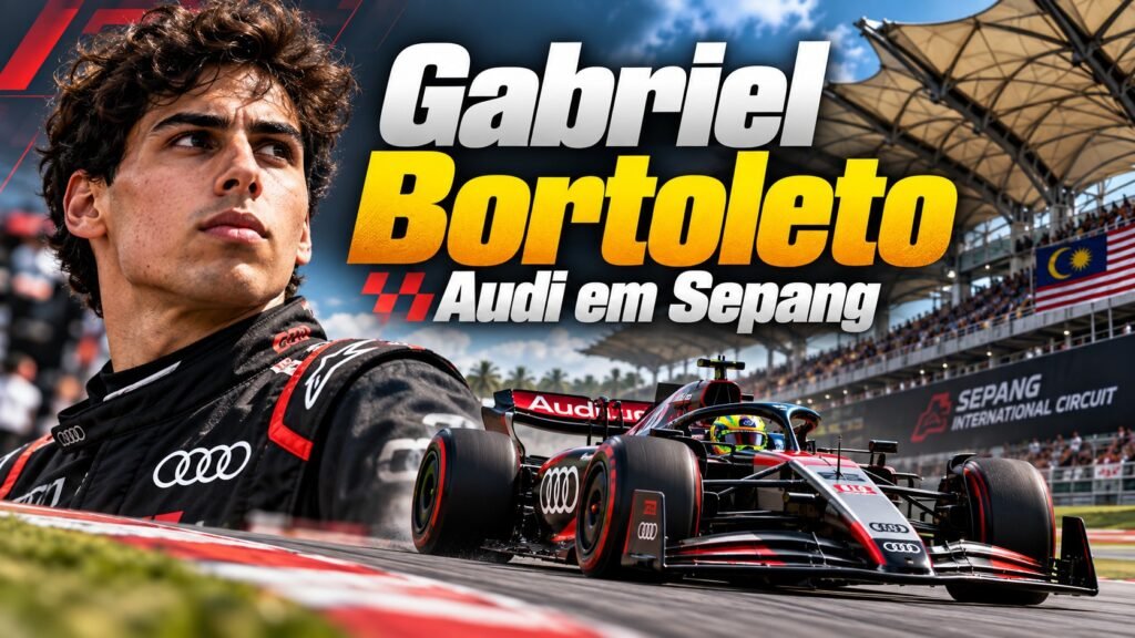 Gabriel Bortoleto disputa a F1 na Malásia 2026 pela Audi.