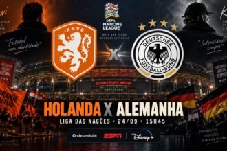 Holanda x Alemanha pela Liga das Nações em Amsterdã.