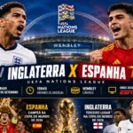Inglaterra x Espanha pela Nations League em Wembley.
