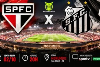 São Paulo e Santos disputam posições no Brasileirão 2026