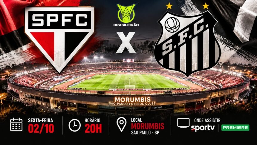 São Paulo e Santos disputam posições no Brasileirão 2026
