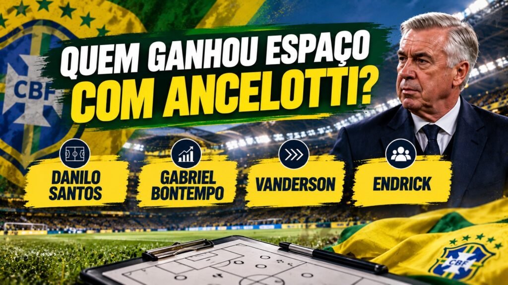 destaques do Brasil contra Austrália no novo ciclo de Ancelotti.