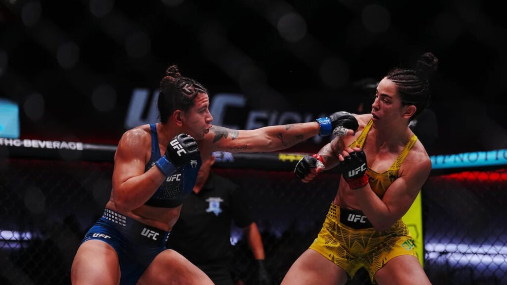 Norma Dumont e Ailin Perez trocam golpes na luta coprincipal do UFC Vegas 121