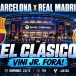 Barcelona x Real Madrid pelo Campeonato Espanhol 2026 com transmissão gratuita.
