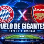 Bayern x Arsenal se enfrentam na Allianz Arena pela Champions League 202627.