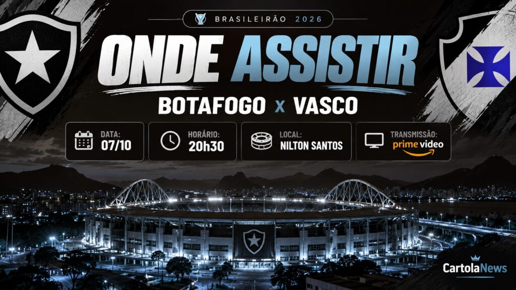 Botafogo x Vasco onde assistir ao clássico pelo Brasileirão.