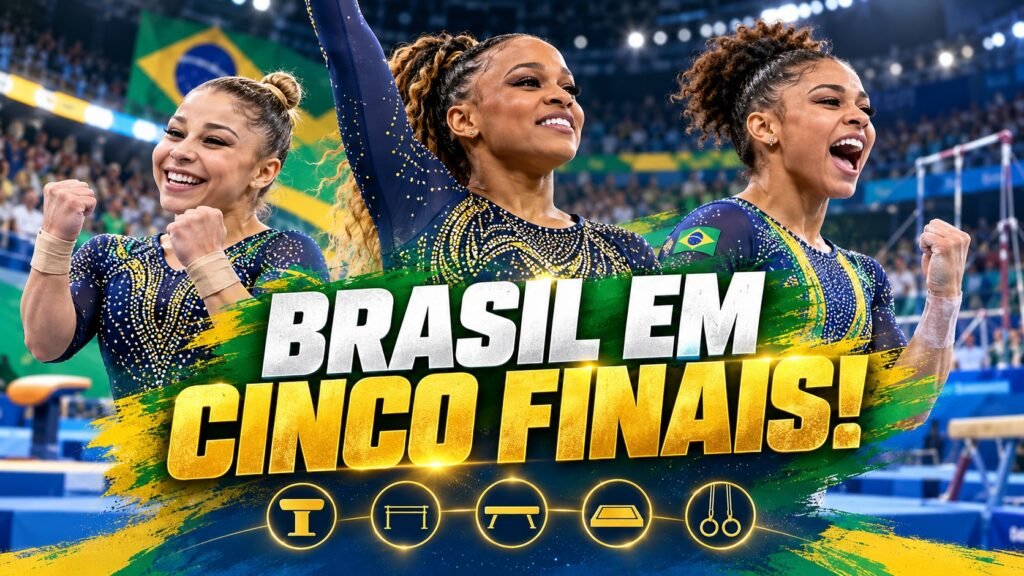 Brasil conquista cinco participações em finais do Mundial de Ginástica Artística 2026.