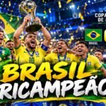 Brasil tricampeão no futsal após golear Afeganistão por 6 a 0 na Copa das Nações 2026.