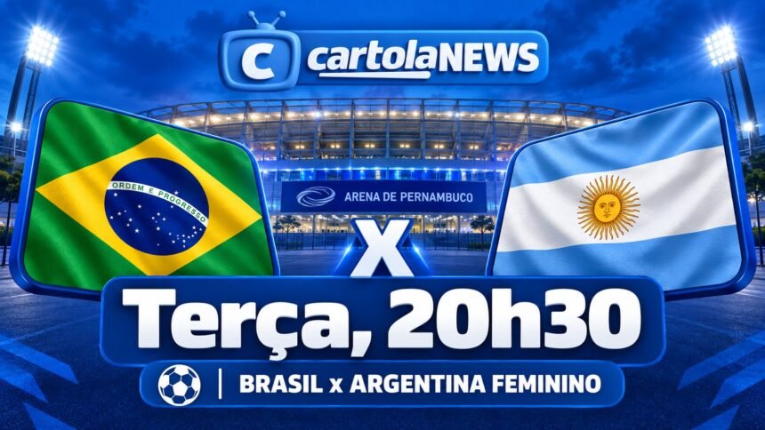 Brasil x Argentina feminino na Arena de Pernambuco.