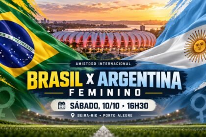 Brasil x Argentina feminino será disputado no Beira-Rio.