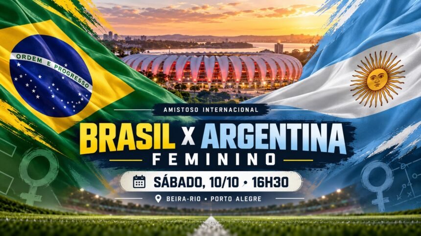 Brasil x Argentina feminino será disputado no Beira-Rio.