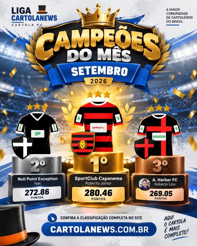 Campeões do CartolaNews_ Setembro 2026
