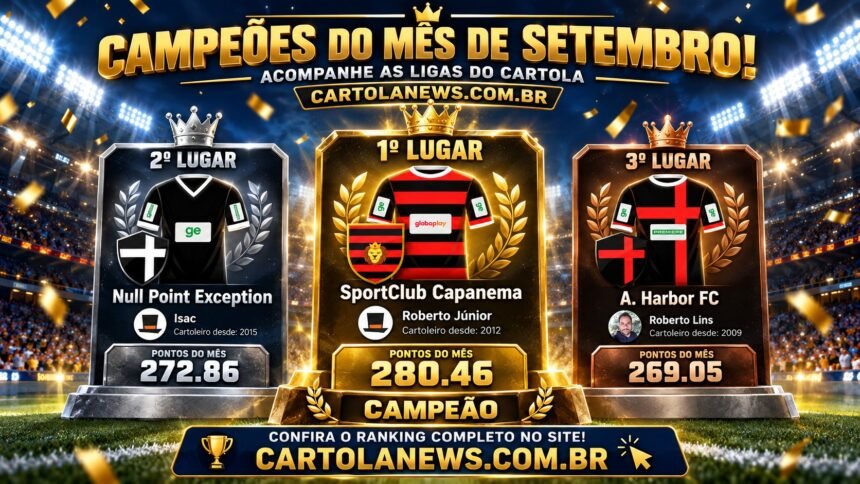 Campeões do Mês de Setembro 2026