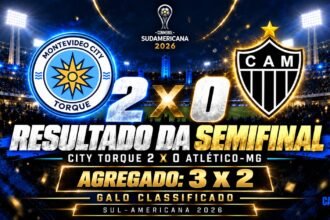 City Torque x Atlético-MG terminou 2 a 0, mas o Galo avançou pelo agregado.
