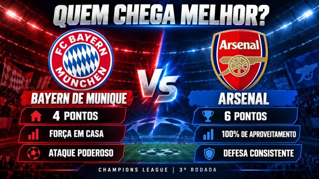 Bayern x Arsenal: onde assistir grátis e escalações