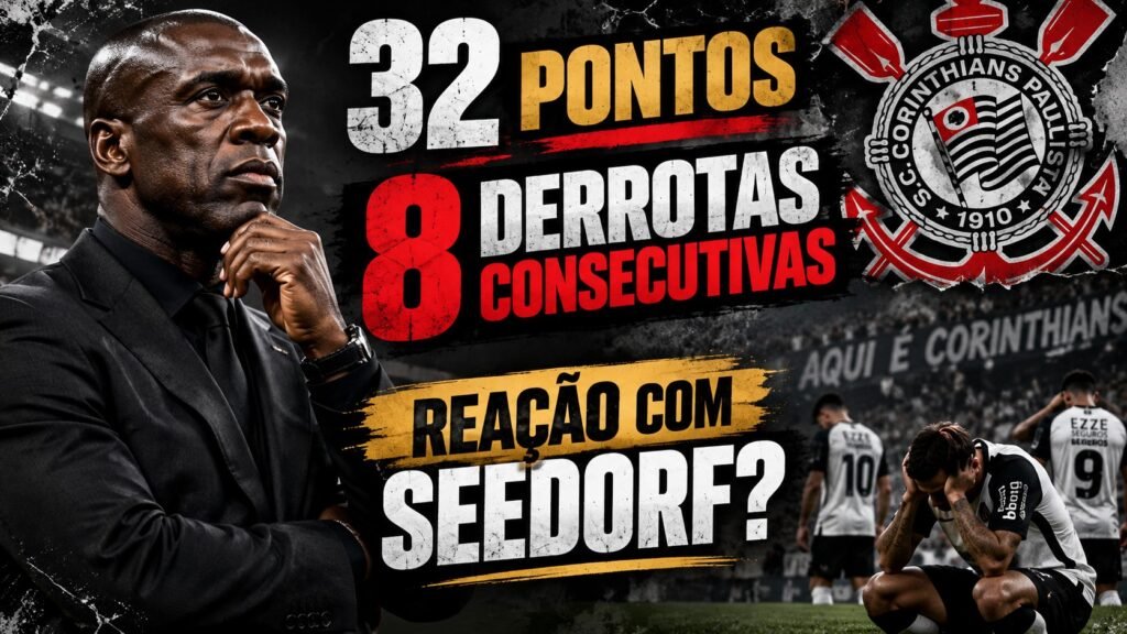 Corinthians tenta reagir no Brasileirão após oito derrotas consecutivas.