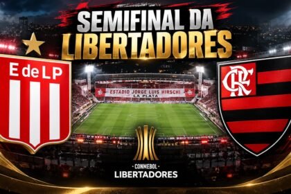 Estudiantes x Flamengo pela semifinal da Libertadores 2026.