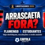 Flamengo x Estudiantes na semifinal da Libertadores 2026, com decisão marcada para o Maracanã.