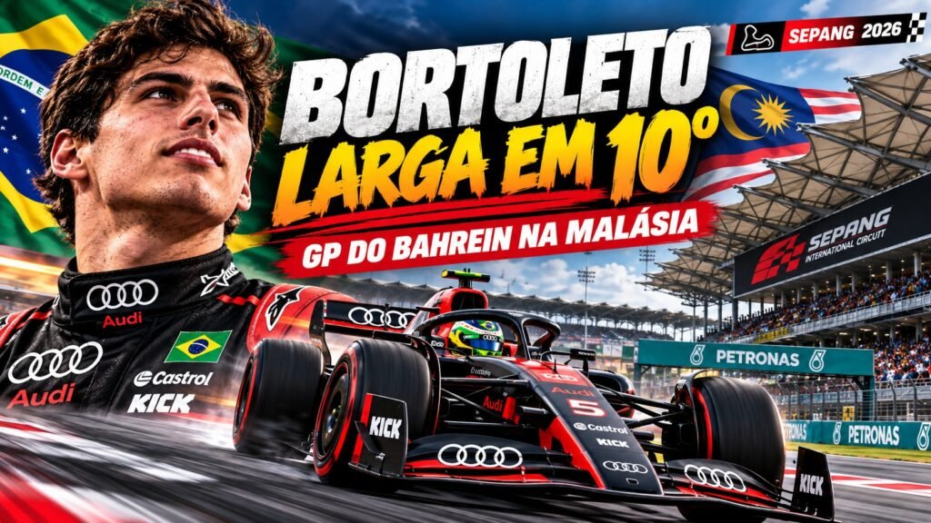 Gabriel Bortoleto larga em décimo no GP do Bahrein na Malásia.
