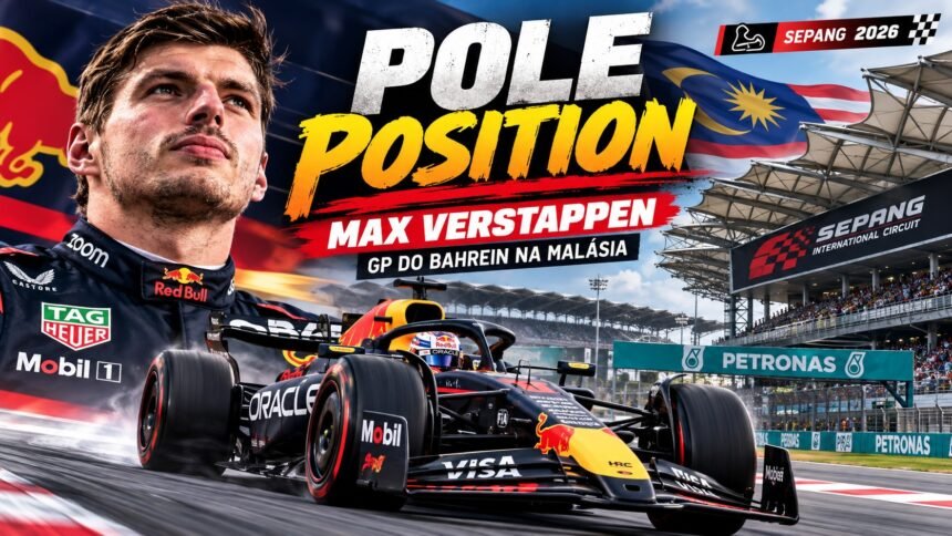 Grid do GP do Bahrein tem Max Verstappen na pole em Sepang.